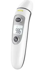 No Touch Thermometer, Forehead and Ear Thermometer with Fever Alarm