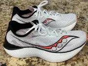 Saucony Endorphin Pro 3 - White/ Black/ ViziRed (S10755-85) - 9.5 Women/ 8.0 Men