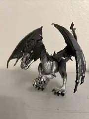 MYTHICAL BLACK &SILVER NAKHAM DRAGON 4”-6” ACTION FIGURE TOY (PRE-OWNED)