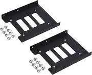 uxcell 2 Pack SSD Hard Drive Bracket 2.5" to 3.5" Metal Mounting Bracket Adapter Cooling for Laptop, PC, Desktop Computer with 16 Screws