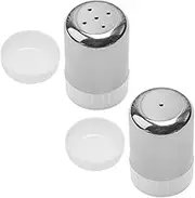 Kichvoe 2pcs Stainless Steel Seasoning Bottle Kitchen Seasoning Containers Stainless Steel Dredge Shaker Kitchen Seasoning Jar Kitchen Tool Spice Bottle Outdoor Pp Dusting White