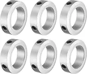 uxcell 6Pcs Set-Screw Collars 22mm Bore, Aluminum Alloy Shaft Collars, 35mm OD, 10mm Width Axle Collar Clamp for Linear Rod Shaft Guide