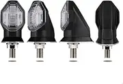Motorcycle Indicators Turning For Y&amaha Motorcycle Indicator 8mm LED Turn Signal Light Amber Turning Lights Flasher Lamp 12V Running(4pcs Clear)