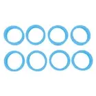 Durable Silicone Luggage Wheel Covers - Blue Silent Scratchproof Design