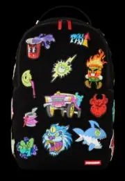 SPRAYGROUND TRANCE PARTY PATCHES BACKPACK (23 VELCR0 REMOVABLE PATCHES) - Lim Ed