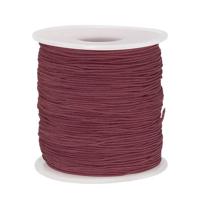Elastic Cord Stretchy String 0.8mm 109 Yards Dark Brown for Crafts