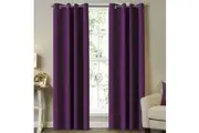 2x Blockout Curtains Blackout Curtain Draperies for Bedroom / Living Room Eyelets Top Window Drapes, 1 Pair, Plum Purple, Multi Sizes