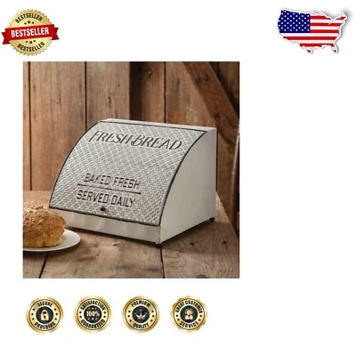 Charming Rustic Bread Storage with Ventilation - Durable Galvanized Metal Design