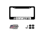 omw2fyb on my way to f your b JDM Funny Race Drift Dope Auto License Plate Frame