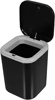 Zerodeko Mini Trash Can with Lid Small Trash Can Small Plastic Trash Can Small Garbage Cans Trash Can Mini Trash Can for Car Mini Garbage Ban Mini Trash Can for Desk Trash Can Desk Black