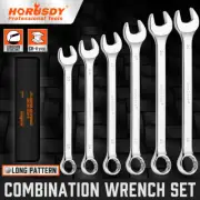HORUSDY 6Pcs Extra Big Metric Combination Spanner Ring Open Ended Large Spanners