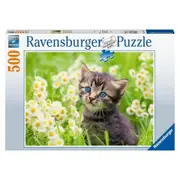 500pc Ravensburger Kitten In The Meadow Family Jigsaw Puzzle Set