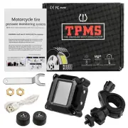 Wireless Motorcycle TPMS Tire Tyre Pressure Monitor System w/ 2 External AU*