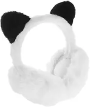 [SAFIGLE] Cartoon Panda Plush Ear Warmers Foldable Portable Winter Ear Muffs for Stylish Cute Design for Outdoor Activities and Travel
