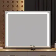 Make-up Mirror LED Glass with Dimmable Square Multicolor Modern Free Stand Decor