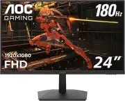 AOC 24G15N 24" Gaming Monitor, Full HD 1920x1080, 180Hz 1ms, 1x HDMI 2.0, 1x Dis