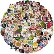 100 Packs Funny Meme Stickers Water Bottles Laptop Phone Motorcycle Computer Guitar Skateboard Hydroflasks Meme Vinyl Sticker Waterproof Aesthetic Trendy Decals for Teens Girls Adults