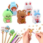 Kawaii Mini Pen Cutter Cute Dinosaur Pencil Sharpener Cartoon PVC Small