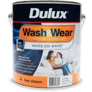 Dulux Wash&Wear 4L Low Sheen White On White Paint - 4L