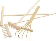 4pcs Mini Zen Garden Kit Wooden Rake Tools for Sand Zen Garden Miniature Accessories for Home Office Decor Tabletop Rock Rake Set