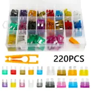 220x Standard Car Fuses Assorted Auto Mini Blade Van Fuse Set 235Amp With Box_.