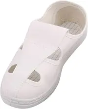 [Generic] XYWHPGV US8 UK6 EU40 PU Hard Bottom Nonslip Flat Sole Anti-Static 4-Hole Leather Shoes(32967 6e93b a75be 995fd 6d696 187fe