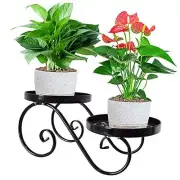 Planter Stand,Metal Round Potted Plant Stands Indoor&Outdoor Multiple Style 3