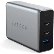SATECHI 100W USB-C PD GaN Compact USB-C Charger Dual USB-C & USB-A up to 100W [ST-TC100GM-AU]