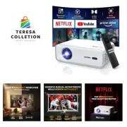 EAZZE D1 Smart Projector with WiFi and Bluetooth, Netflix-Officially-Licensed...