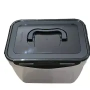 Lock & Lock Black Lid With Handle and Clear Container