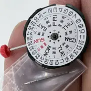 Brand New Miyota 2105 Quartz Movement 3 Hands Day Date With Watch Stem