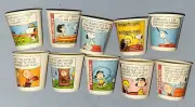 10 Vintage Peanuts Snoopy Dixie Cups NOS 1980's