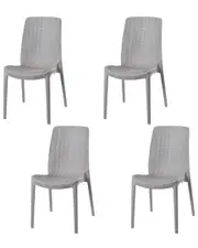 Lagoon Set of 4 Rue Stackable Rattan Dining Chairs