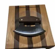 Handmade Made in Alaska Alder American Walnut Wood Chopping board Walnut Handle