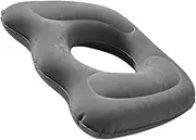 CHILDWEET Inflatable Cushion Bed Pillows Inflatable Pillow for Airplane Travel Portable Car Prevent Air Mattress with Pump Rest Cushions Twin Mattress Elderly Aid Relief Grey PVC