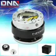 NRG GEN 1.0 QUICK RELEASE SILVER BODY CARBON FIBER RING HUB KIT 4 STEERING WHEEL