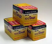 Kodak Tmax 100 36exp 3 Pack Black and White Film