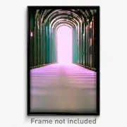 Pixel Art Poster - Pure Tunnel (8 Bit Psychedelic Trippy Weird Video Game Print)