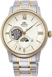 [ORIENT] Sun & Moon Automatic Silver Dial Men's Watch RA-AS0007S10B, Modern