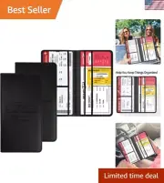 PU Leather Car Document Holder with Embossed Design for Auto Papers