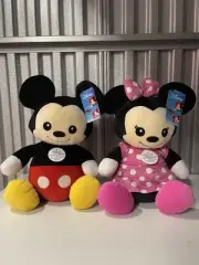 Disney 14" Mickey & Minnie Mouse Weighted Plush Comfort Support New