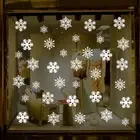 Mural Winter Decoration Wall Art Floral Decals Window Stickers Snow Flakes
