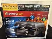SentrySafe CHW30200 Fire Water-Resistant Box Safe Large Chest Key Lock .36 ft3
