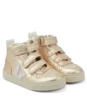 [Veja Kids] Veja Kids V-10 Mid metallic leather sneakers UK 1.5 gold