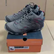MERRELL Chameleon 7 Mid WP Womens 9.5 Trail Hiking/Backpacking Boots Stone NEW