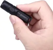 Rechargeable Keychain Flashlights, 650 High Lumens EDC Pocket small, Black