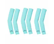3 Pairs Cooling Sport Arm Stretch Sleeves Sun Uv Protection Covers Cycling Golf - Light Green x 3 Pairs
