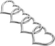 Heart Shape Silver Car Sticker Decal for Automotive Love Decorative Badge for Trucks Motorcycles Eye Catching Rear Tail Badge Simple Installation Durable Design