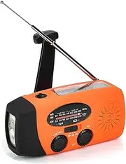 Emergency Weather Radio, Solar Powered Hand Crank FM/AM/NOAA Radio with 3 LED Flashlight and Power Bank for Smartphones