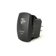 "Engine Fan" Illuminated Rocker Switch Flip SC1-AMB-A7 Amber Lighted SPST Rocker
